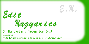 edit magyarics business card